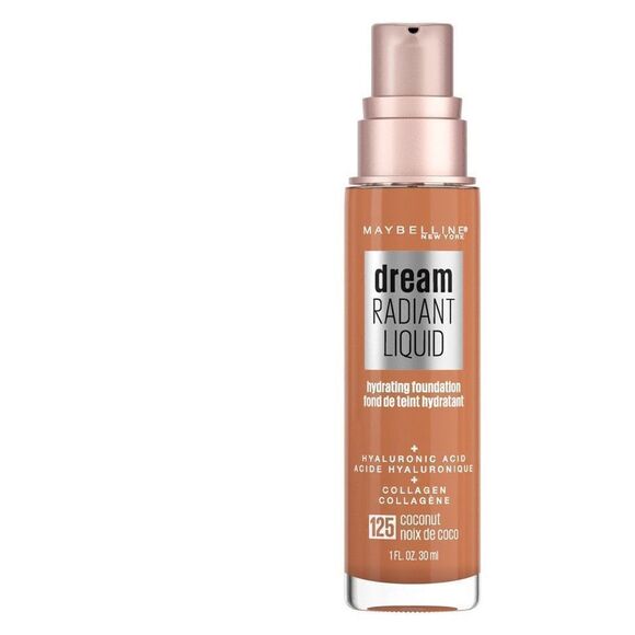 NO CAP 130 Cocoa Maybelline Dream Radiant Liquid Hydrating Foundation + Collagen - Picture 1 of 4